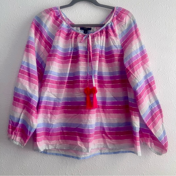 J. Crew Peasant top in metallic pastel stripe
Size M - Picture 1 of 9